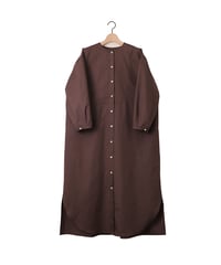 BROAD bibyoke dress / amn-DR-008 / Brown
