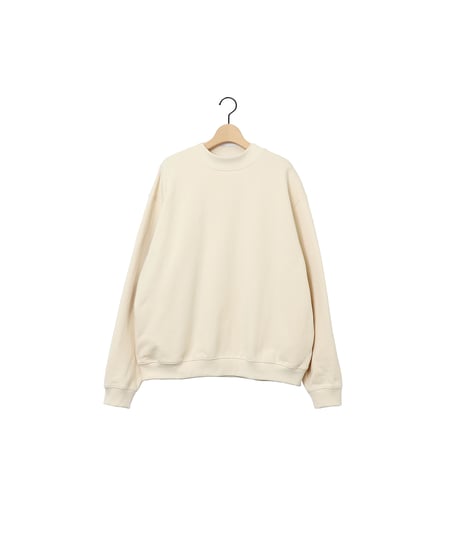 FRENCH TERRY oval crew / amn-CS-084 / Natural