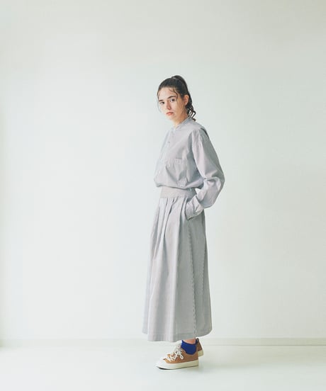 STRIPE skirt / amn-SK-001 / Brown