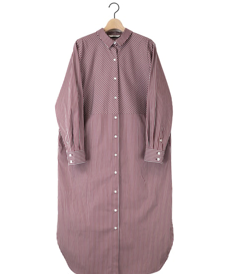 STRIPE bias dress / amn-DR-007 / Bordeaux