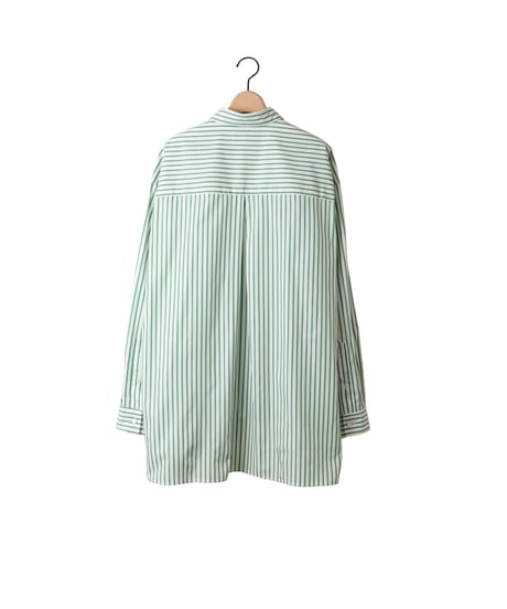PIMA STRIPE covered shirts / amn-SH-043 / Green