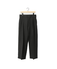 GABARDINE whale's slacks / amn-PT-046 / Black
