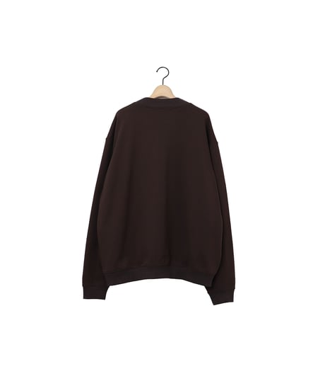 FRENCH TERRY oval crew / amn-CS-084 / Chocolate