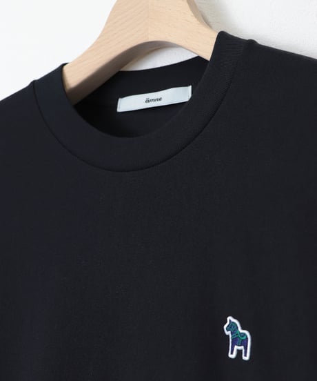 " Dalahäst " half sleeve tee / amn-CS-081 / Black