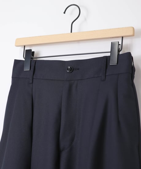 GABARDINE whale's slacks / amn-PT-046 / Navy