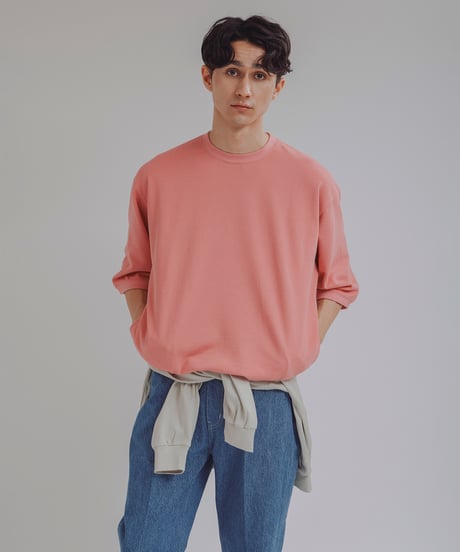 MINI TERRY half sleeve crew / amn-CS-075 / Pink
