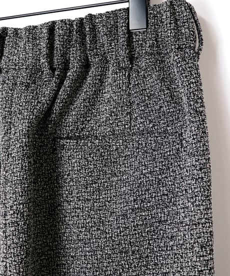 TWEED eel's slacks / amn-PT-042 / Black_White