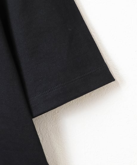 JERSEY round hem tee / amn-CS-077 / Black