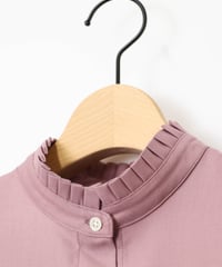 GABARDINE frilled blouse / amn-SH-055 / Lavender