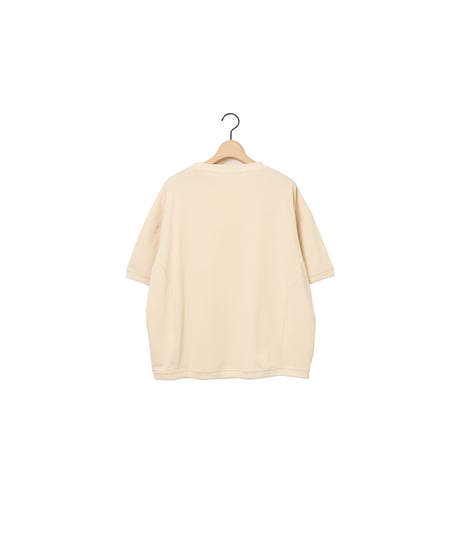 TWISTED JERSEY half sleeve bottie / amn-CS-092 / Cream