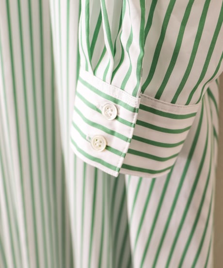 PIMA STRIPE cone dress / amn-DR-010 / Green