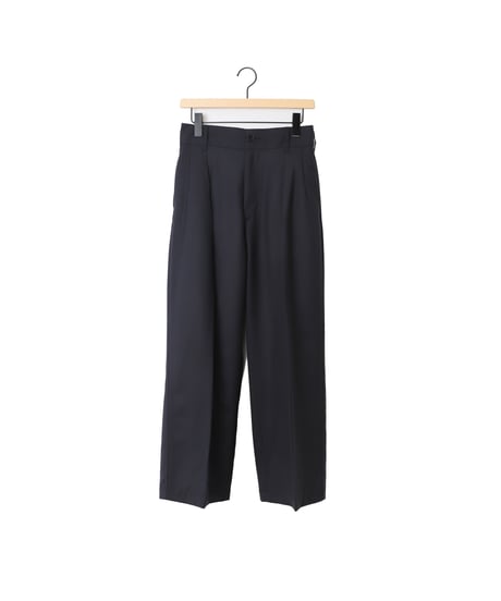 GABARDINE whale's slacks / amn-PT-046 / Navy