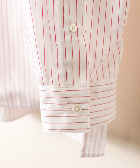 PIMA STRIPE covered shirts / amn-SH-043 / Red