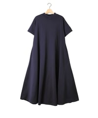 JERSEY fish mouth dress / amn-DR-011 / Navy
