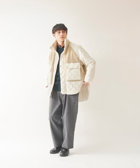 BOA/QUILT useful coat / amn-CT-013 / Ivory