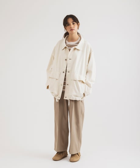 GABARDINE whale's slacks / amn-PT-046 / Beige