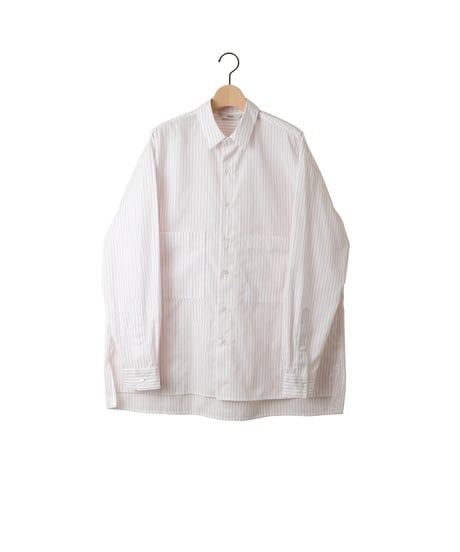 PIMA STRIPE covered shirts / amn-SH-043 / Red
