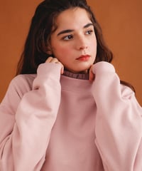 FRENCH TERRY oval crew / amn-CS-084 / Pink