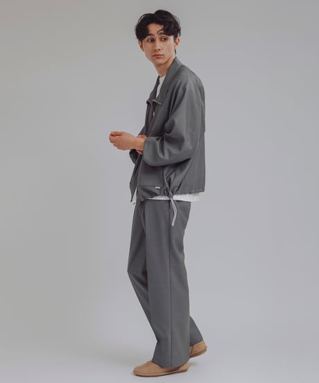 GABARDINE covered blouson / amn-BL-019 / Heather