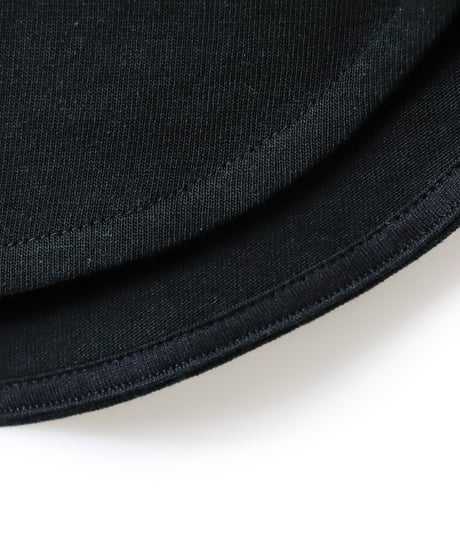 OPENEND round hem tee / amn-CS-083 / Black