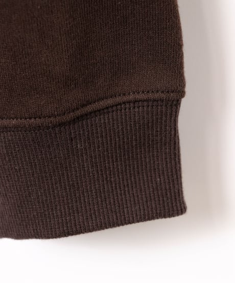 FRENCH TERRY oval crew / amn-CS-084 / Chocolate