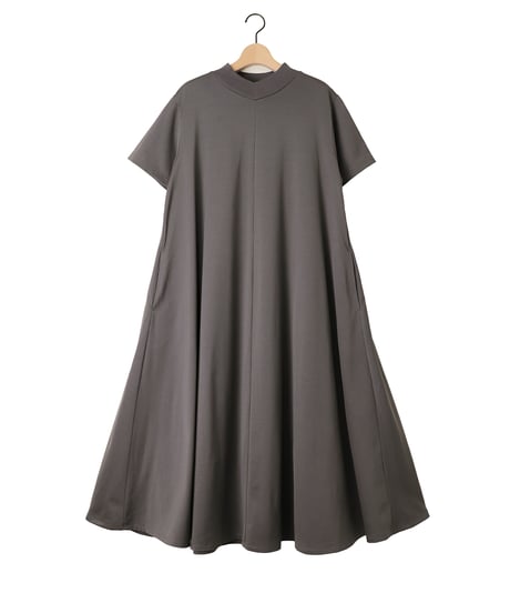 JERSEY fish mouth dress / amn-DR-011 / Slate