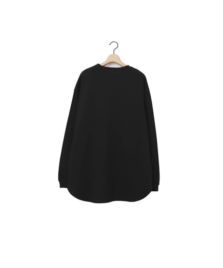 OPENEND round hem tee / amn-CS-083 / Black