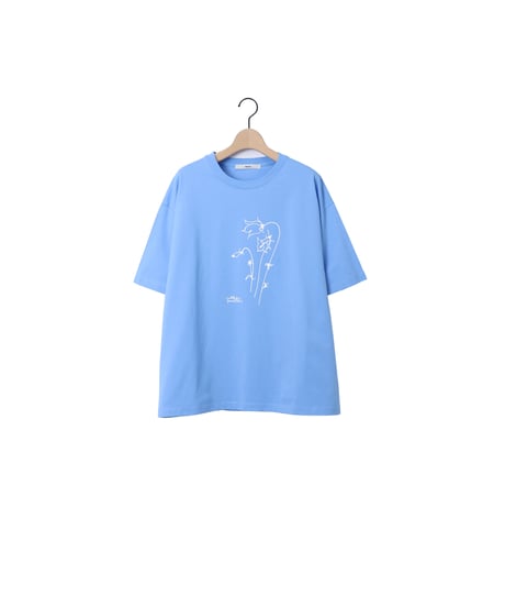 " Blåklocka " half sleeve tee / amn-CS-096 / Blue