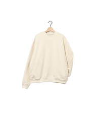 FRENCH TERRY oval crew / amn-CS-084 / Natural