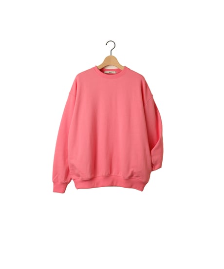 FRENCH TERRY oval crew / amn-CS-055 / Pink