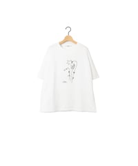 " Blåklocka " half sleeve tee / amn-CS-096 / White