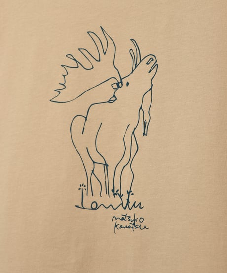 " ELK " half sleeve tee / amn-CS-080 / Sand