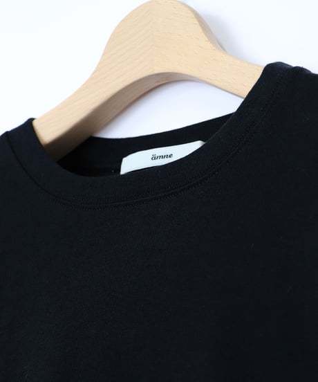 OPENEND round hem tee / amn-CS-083 / Black