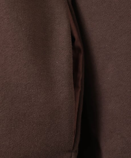 FRENCH TERRY oval crew / amn-CS-084 / Chocolate