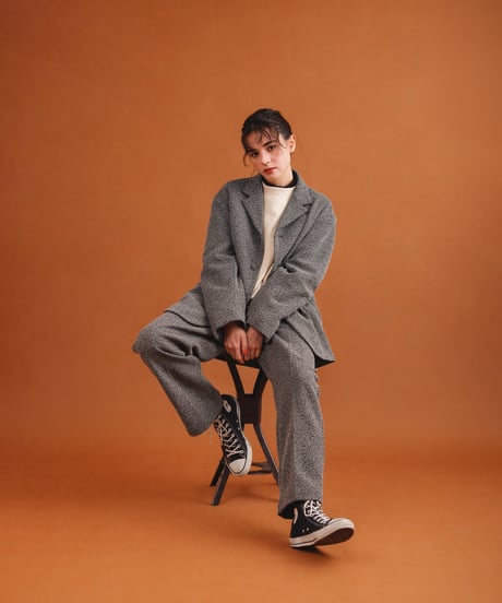 TWEED modern jacket / amn-JK-017 / Black_White