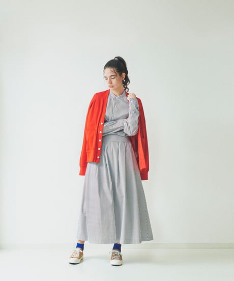 STRIPE skirt / amn-SK-001 / Brown
