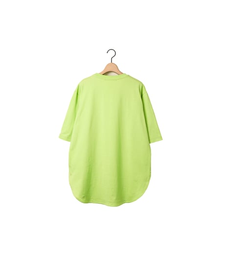 JERSEY round hem tee / amn-CS-077 / Lime
