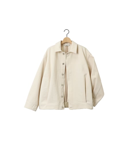 Pre-wash DENIM pleats blouson / amn-BL-020 / Natural