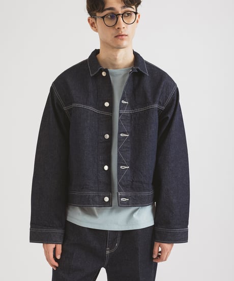 12.8DENIM omit blouson / amn-BL-022 / Indigo
