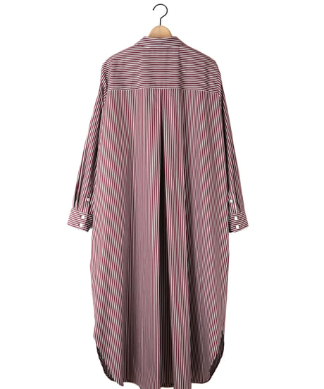 STRIPE bias dress / amn-DR-007 / Bordeaux