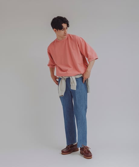 MINI TERRY half sleeve crew / amn-CS-075 / Pink