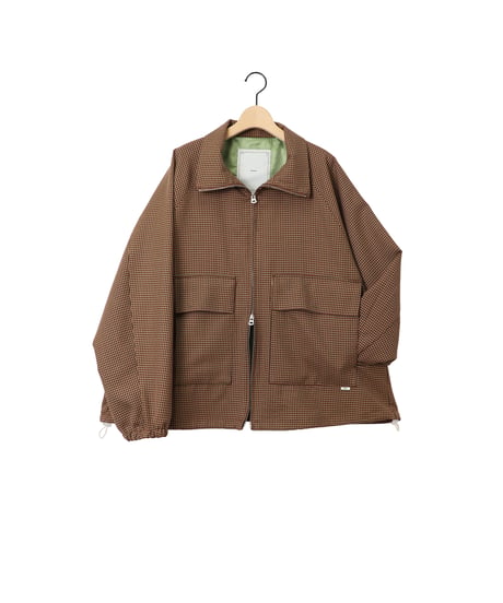 NON MULESED CHECK covered blouson / amn-BL-021 / Brown