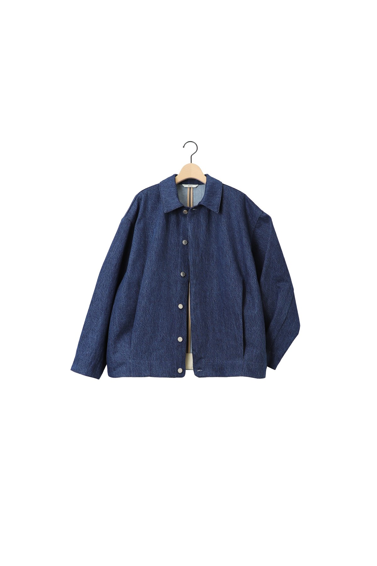 Pre-wash DENIM pleats blouson / amn-BL-020 / In