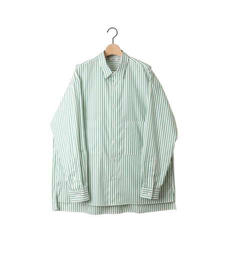 PIMA STRIPE covered shirts / amn-SH-043 / Green