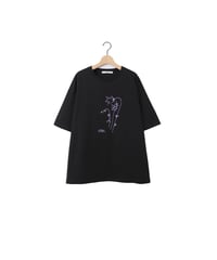 " Blåklocka " half sleeve tee / amn-CS-096 / Black