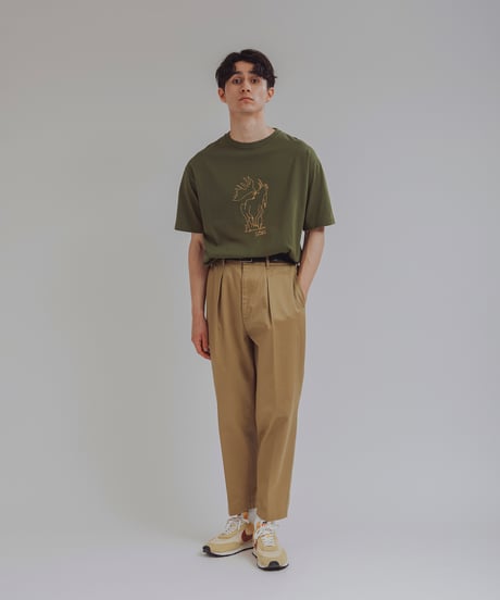 " ELK " half sleeve tee / amn-CS-080 / Olive