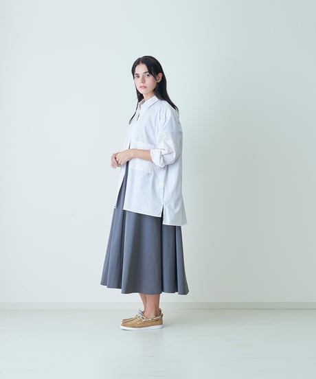 JERSEY fish mouth dress / amn-DR-011 / Slate