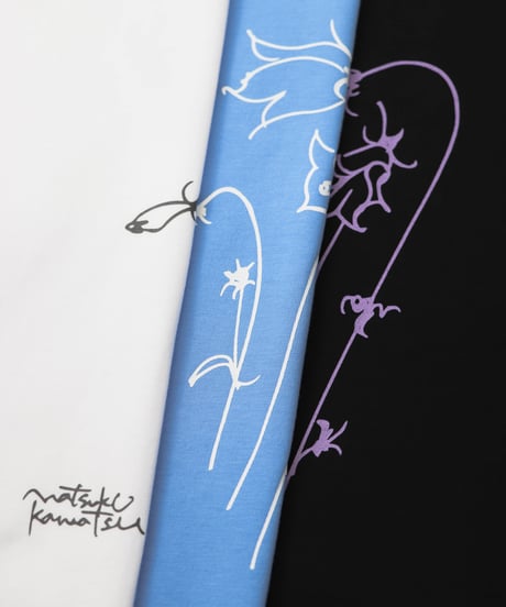 " Blåklocka " half sleeve tee / amn-CS-096 / Blue