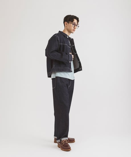 12.8DENIM omit blouson / amn-BL-022 / Indigo