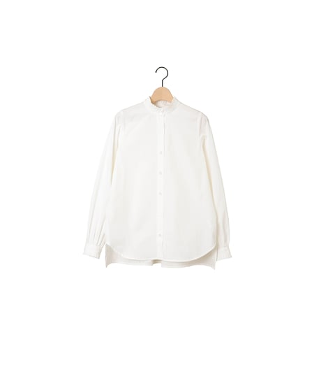 BROAD frilled blouse / amn-SH-049 / White
